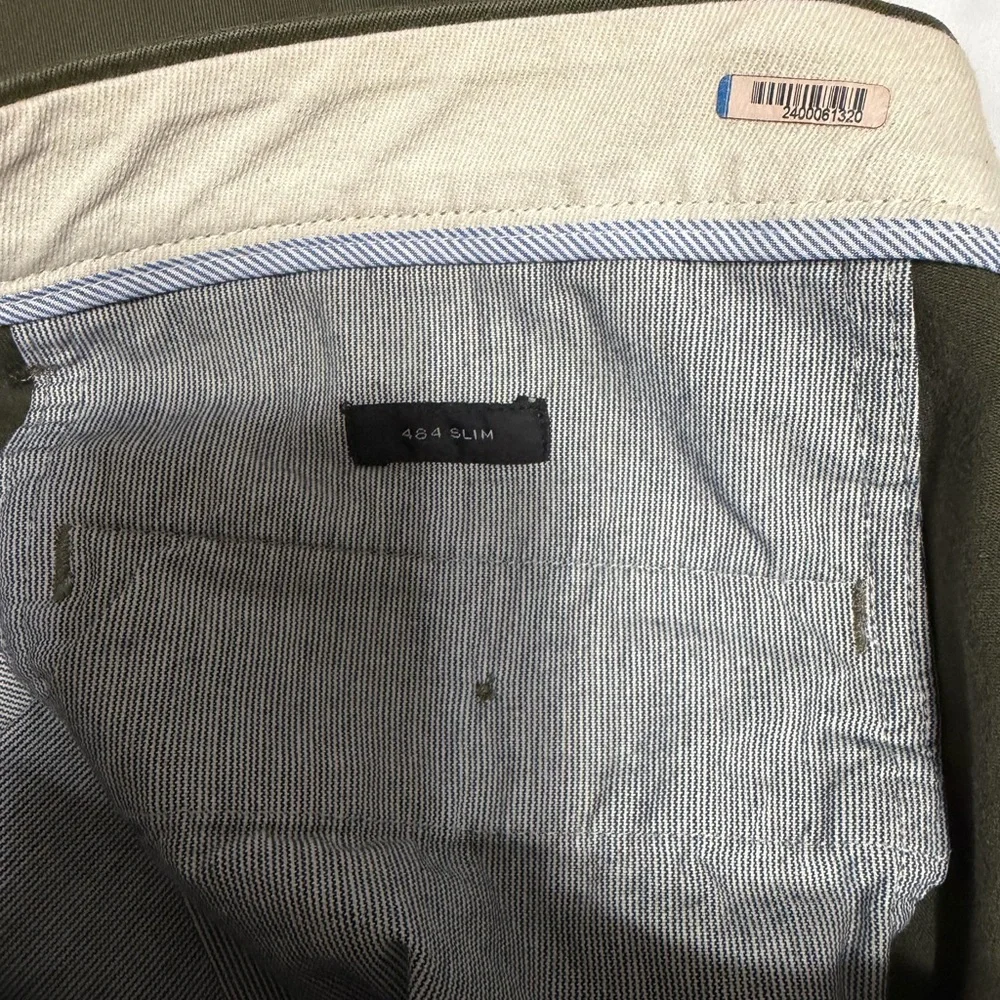 J. Crew 484 Slim Fit Stretch Chinos Olive 34x30